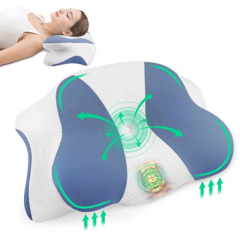 Neu eingetroffenes Schmetterlings-Kontur-Nackenkissen aus Memory-Schaum, orthopädisches Nackenstützkissen, langsam rückfedernd, atmungsaktiver, waschbarer Bezug, Schmerzlinderung, Schlafkissen für