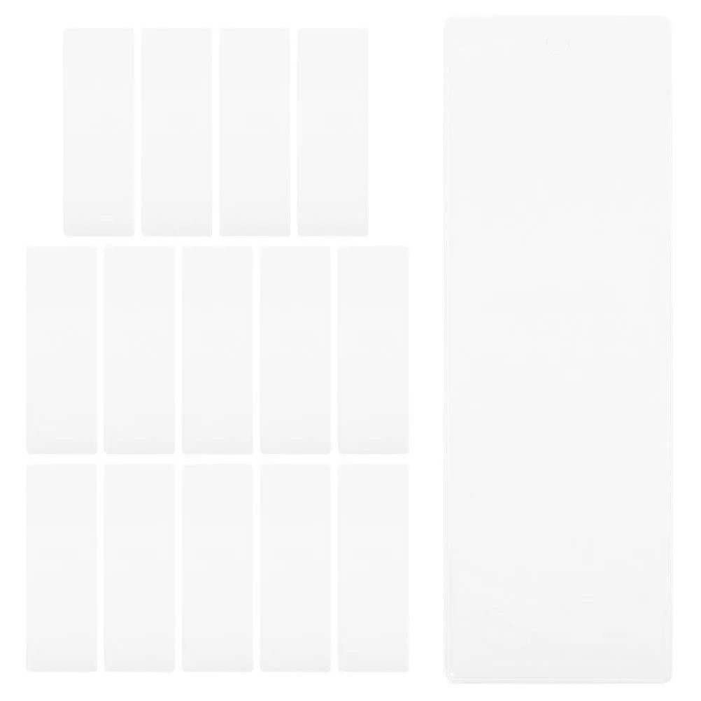 

15Pcs Clear PVC Bookmark Sleeves Transparent Plastic Sleeve Holders for DIY Crafting Picture Protection and Artwork Display