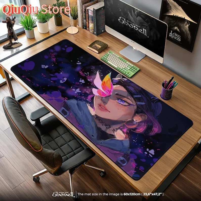

Clove Butterfly Valorant Mouse Pad – Dreamy Agent Art Gaming Desk Mat, Riot FPS Decor, Gamer Girl Gift
