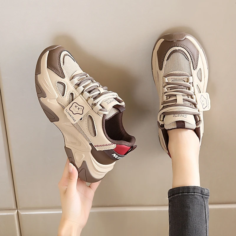 

Breathable Mesh Platform Sneakers for Women 5.5cm Thick Sole Comfortable Walking Shoes Non Slip Fashion Athletic Footwear