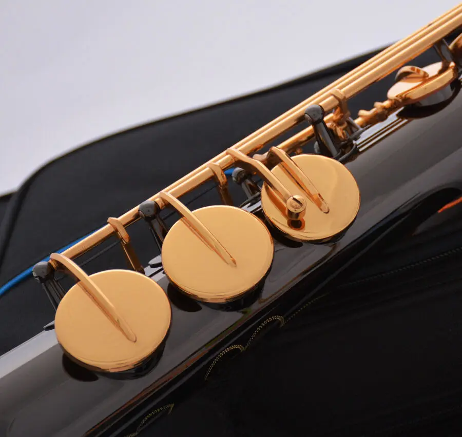 

Профессиональный ташань, черный никель-саксофон-сопрано, золотой ключ, Bb-саксофон с футляром 2025