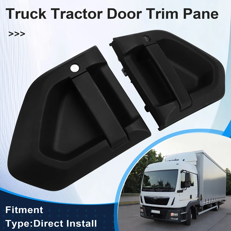 1Pair Outer Door Handle Trim Panel With 2 Keys For MAN TGL TGM TGS TGX Truck Tractor 81.62641-5012 81.62641-5013