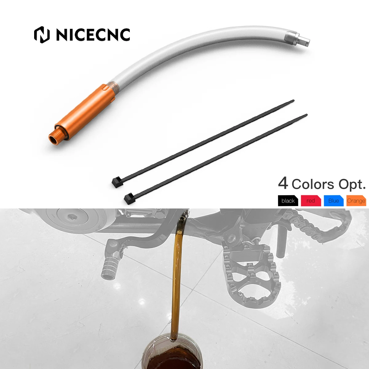

NICECNC For KTM EXC 300 2017-2025 2024 EXC 250 SX 250 XC XCW 250 300 Motorcycle 25cm Oil Drain Tool For Husqvarna TE 300 TE 250