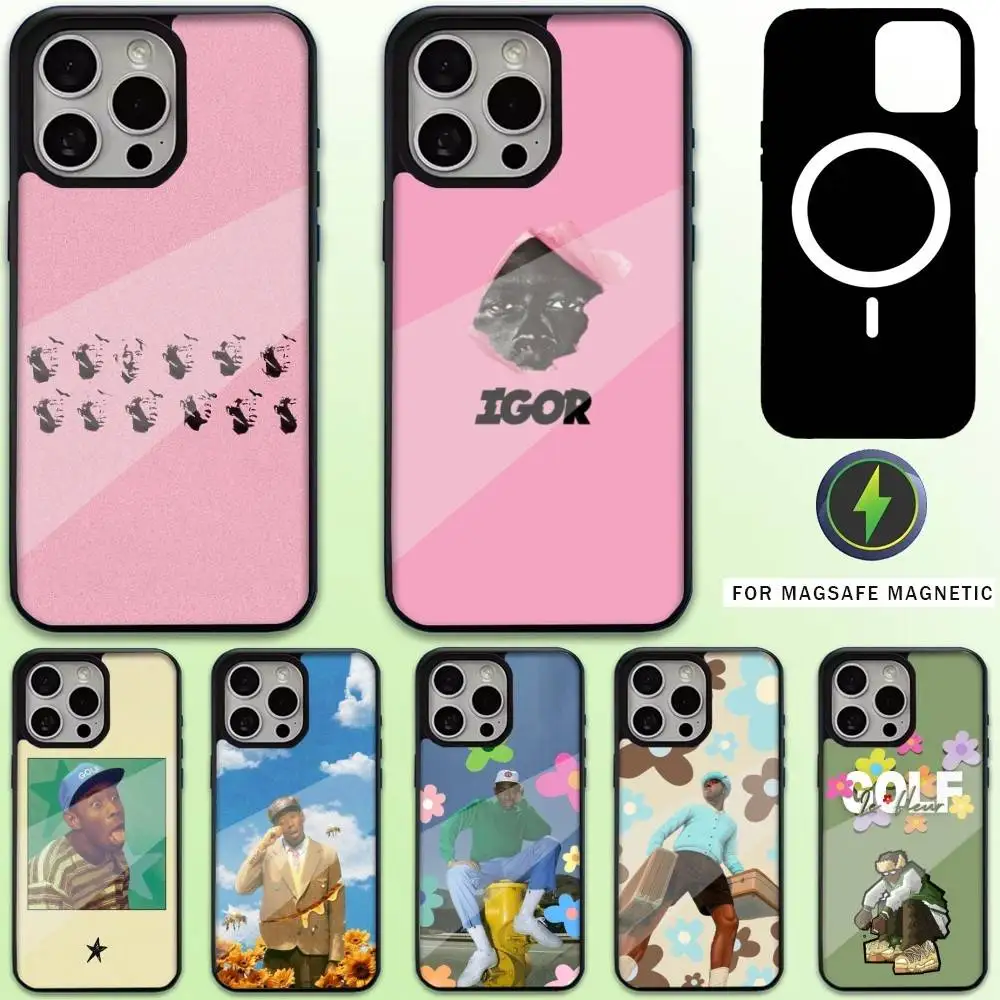 

T-Tylers The Creator Rapper Phone Case For iPhone17,16,15,14,13,12,11 Plus,Pro Max Magnetic For Magsafe Wireless Charging