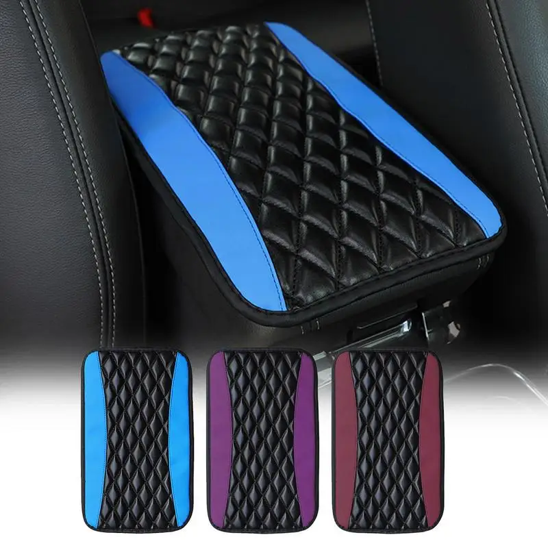 Car Center Console Cover Universal PU Leather Cover Pad For Auto Middle Console Snacks Holder Automotive Interior Accessories