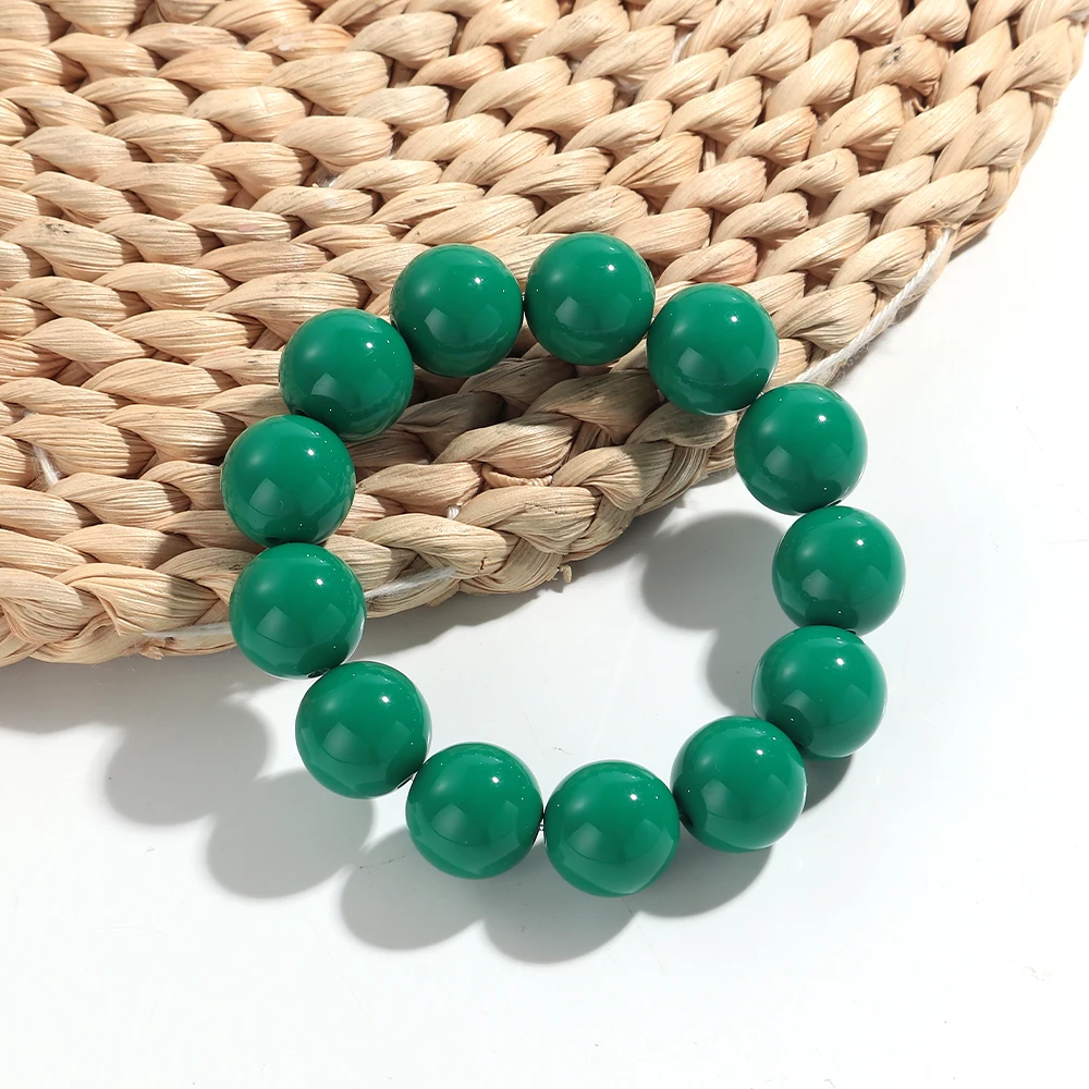 Bohomia Trend Acryl Ontwerp Geometrische Ronde Bal Elastische Armband voor Vrouwen Onregelmatige Kleurrijke Armbanden 2025 Sieraden