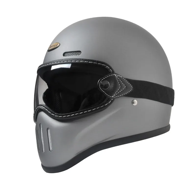 Airo Carbon Fiber DOT Combination Retro Style Men's Full Face Racing Helmet Women's Classic Helmet Accessories Motorcycle Helmet