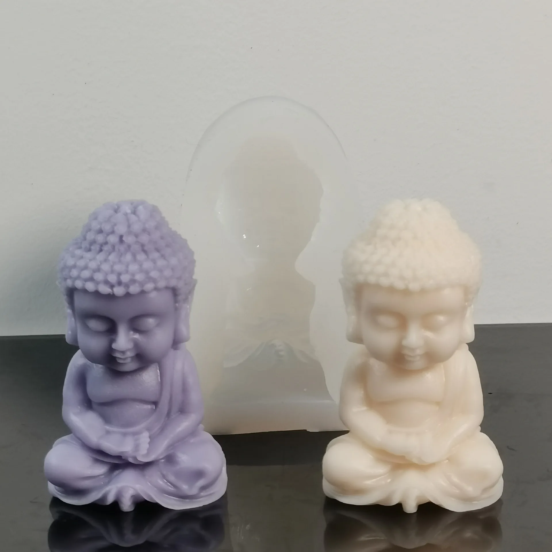 3D Maitreya Silicone Candle Mold DIY Church Buddha Making Plaster Epoxy Resin Aroma Soap Chocolate Baking Molds Home Decor