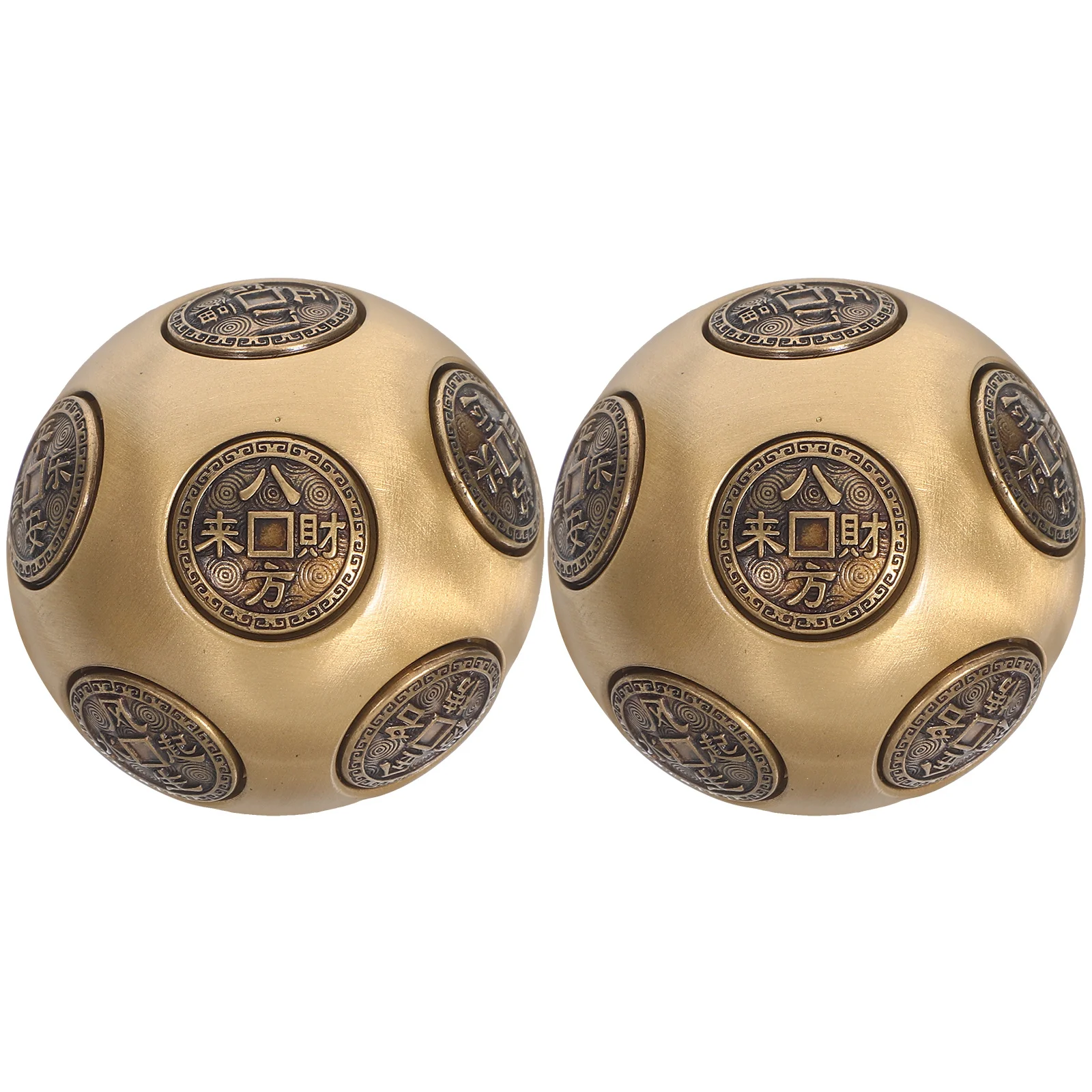 

12pcs Brass Hand Exercise Balls 5Cm Copper 12-Sided Fitness Sphere For Grip Strength Stress Relief Hand Therapy Rehab Tool