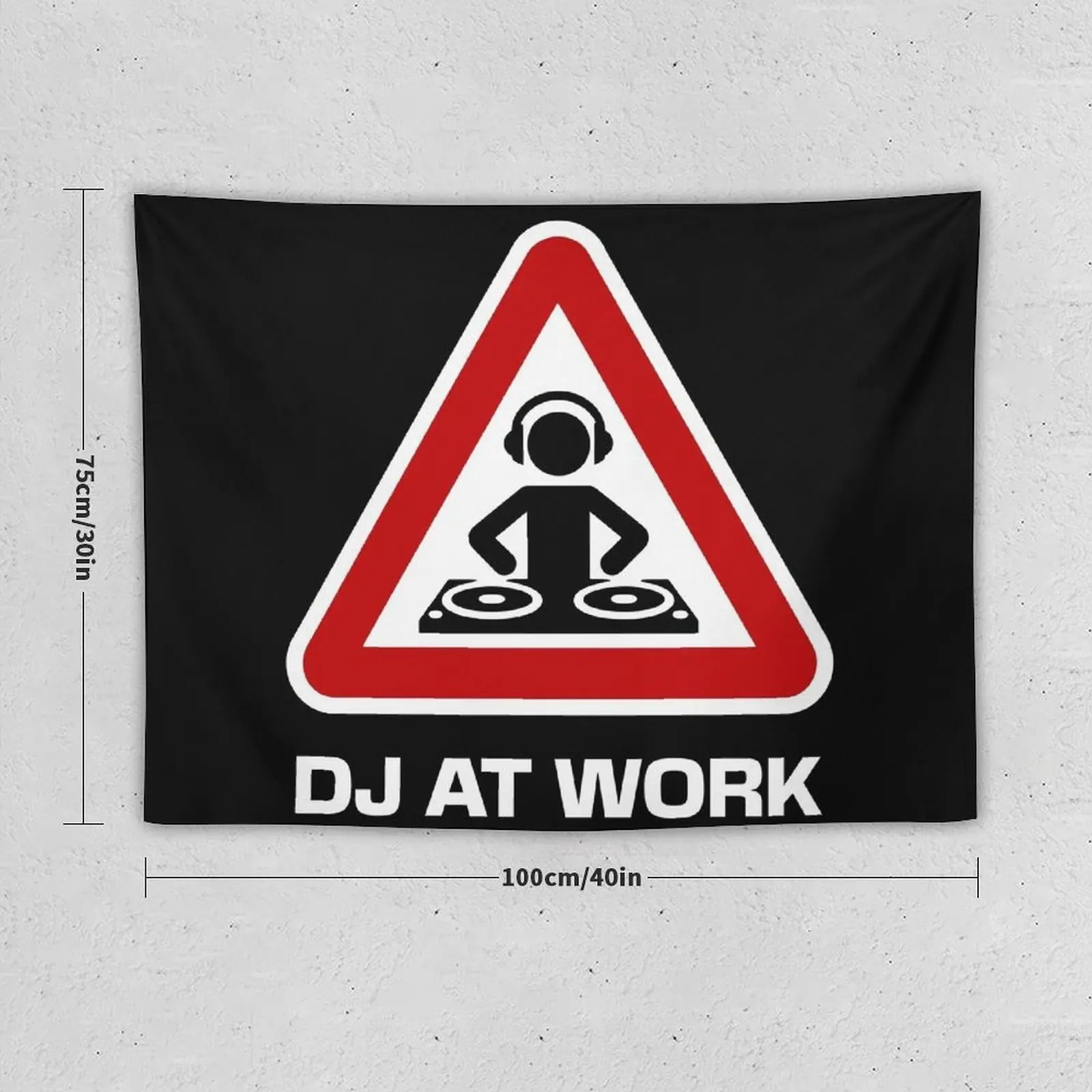 DJ AT WORK - Warning Sign Tapestry Nordic Home Decor Decorations For Room Tapestry