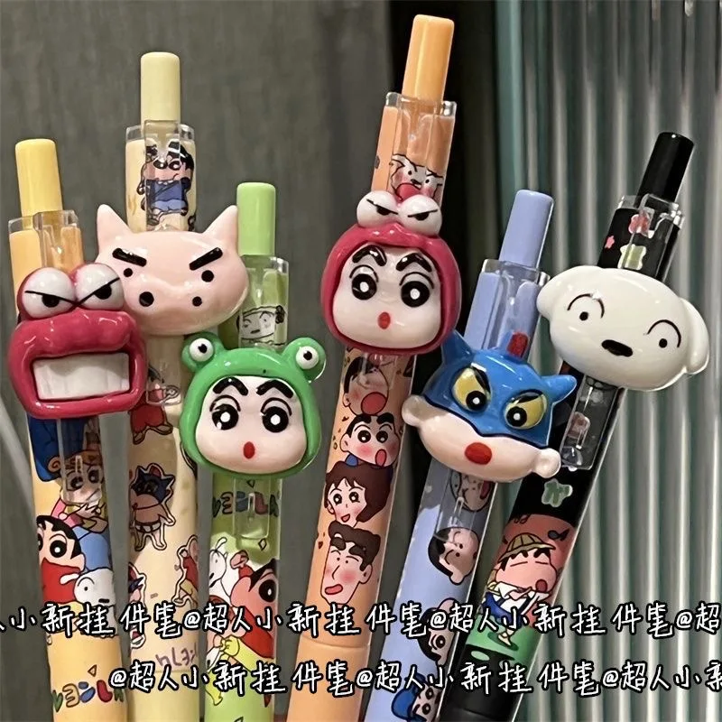 Superman Crayon Shin-chan Japanischer Cartoon super haltbarer Stift 0,5 schwarzer Gelstift, speziell für Studenten, um Übungen zu machen