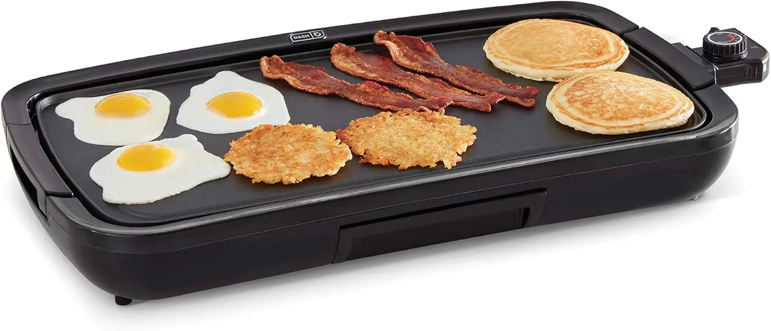 Máquina de lujo para hacer gofres sin goteo, 1200W + Hash Browns, almuerzo y aperitivos, antiadherente + lados sin desorden, plateado y de lujo cada