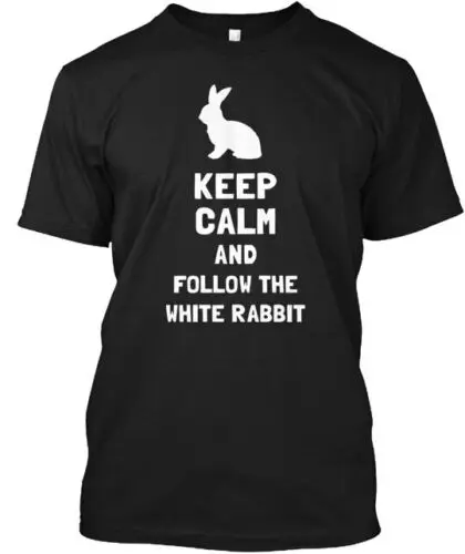 White Rabbi T-Shirt Made in the USA Size S to 5XL