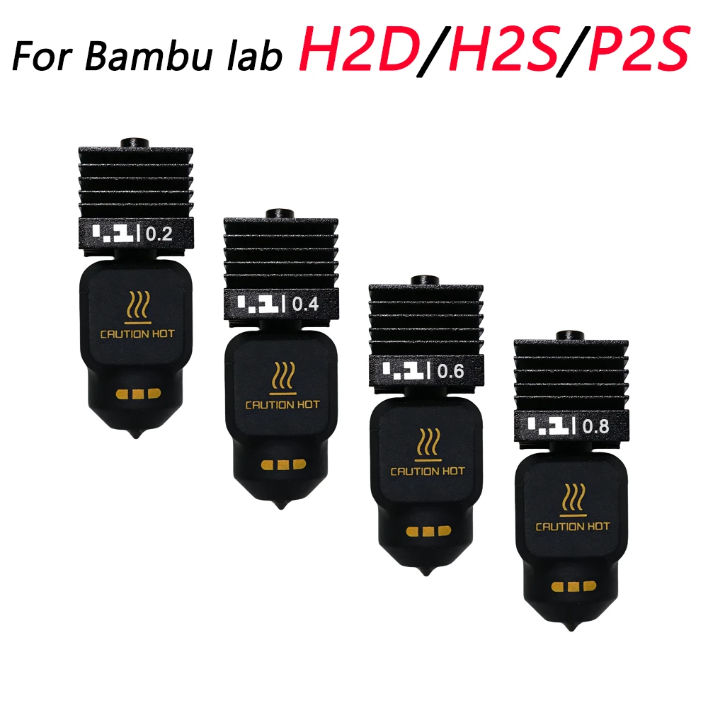 

Hotend Kit For bambu lab h2s/p2s/h2d Fast Printing Upgrade Hotend Standard flow Quick Replacement Nozzle
