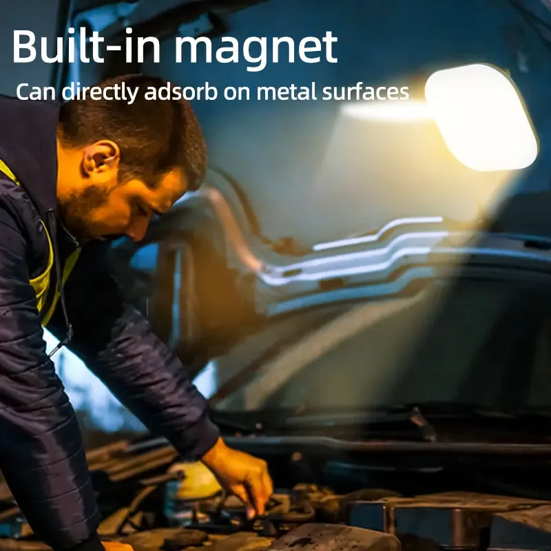 Maetff 80W Rechargeable Camping Light Outdoor Tent Light Magnetic Suction Emergency Car Maintenance Work LED Lantern Flashlight