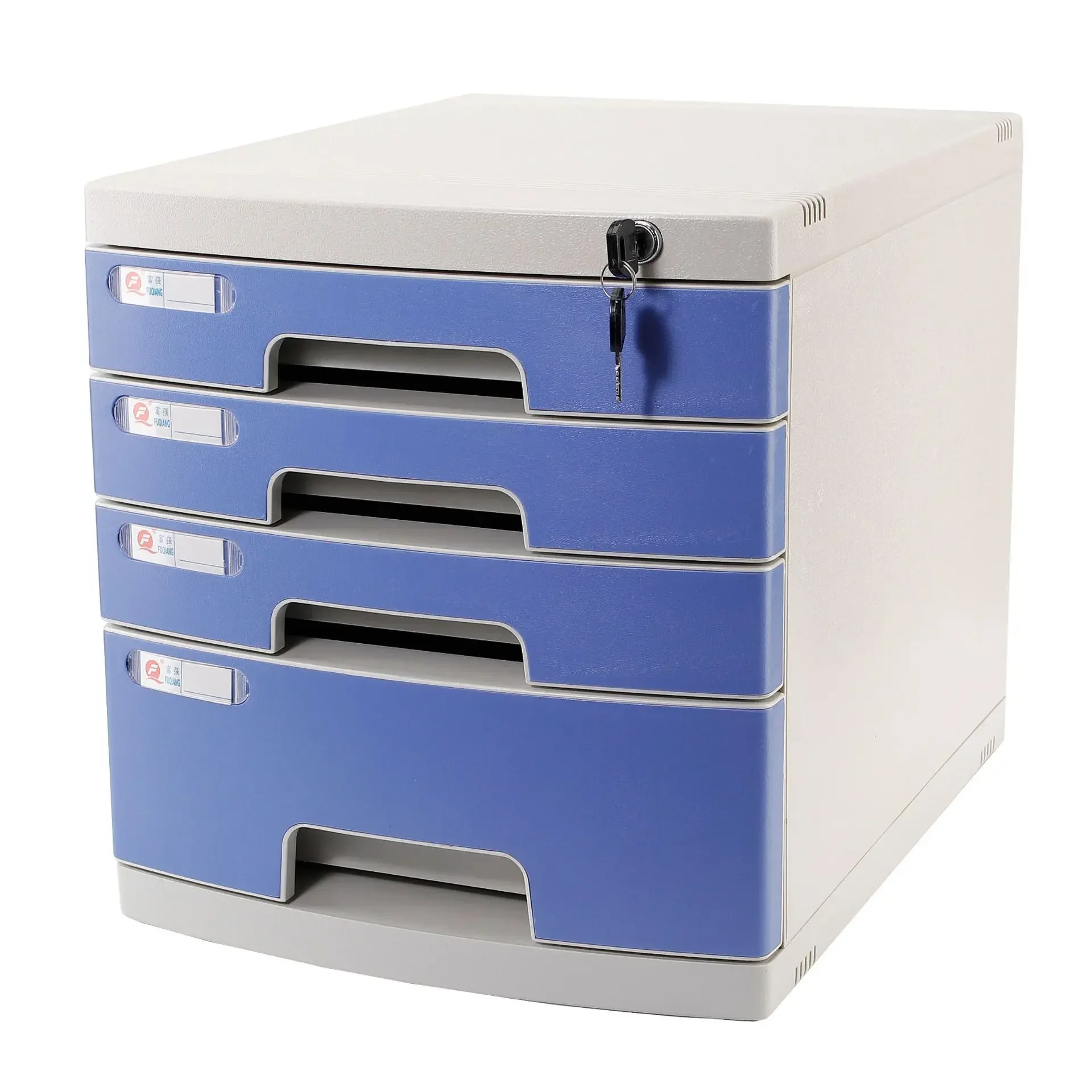 Locked file cabinet on desktop Office A4 drawer storage cabinet Folder storage box Plastic multi-layer cabinet
