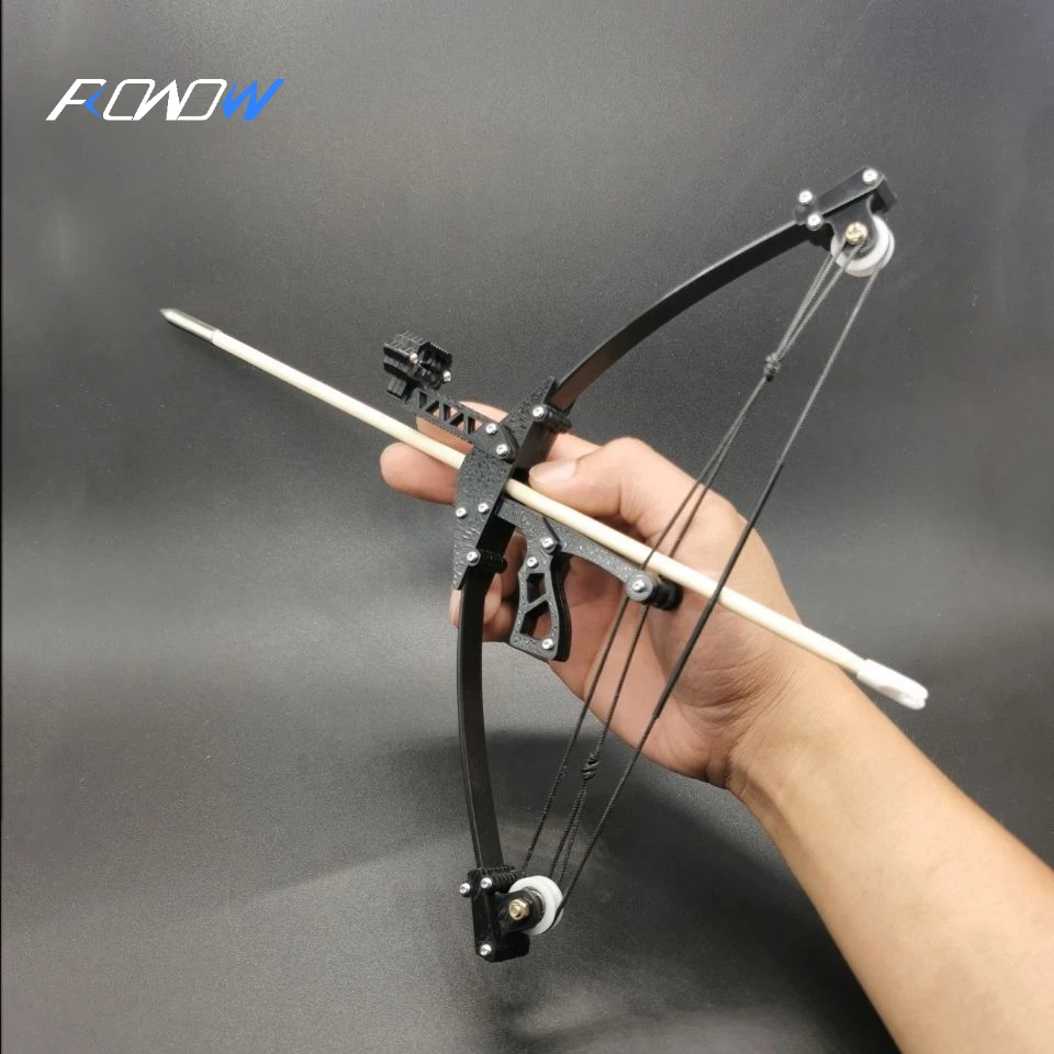 

ROWOW Mini Triangle Compound Bow Miniature Bow and Arrow Indoor Decompression Toy Adult Archery Supplies Target Pulley Bow