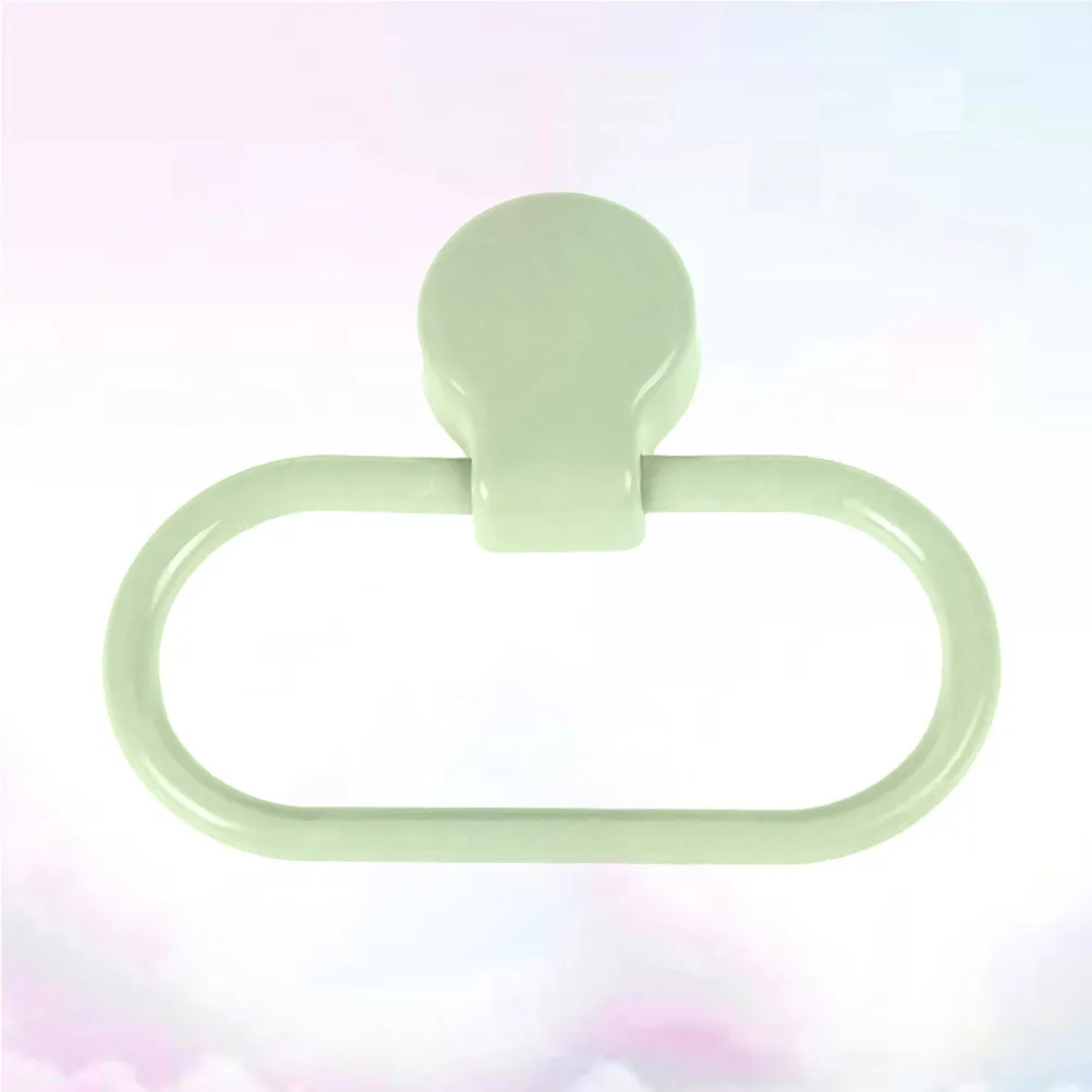Modern Self-Adhesive Towel Holder Ring Premium ABS Material Easy Peel-and-Stick Installation for Bathroom Kitchen Use Green