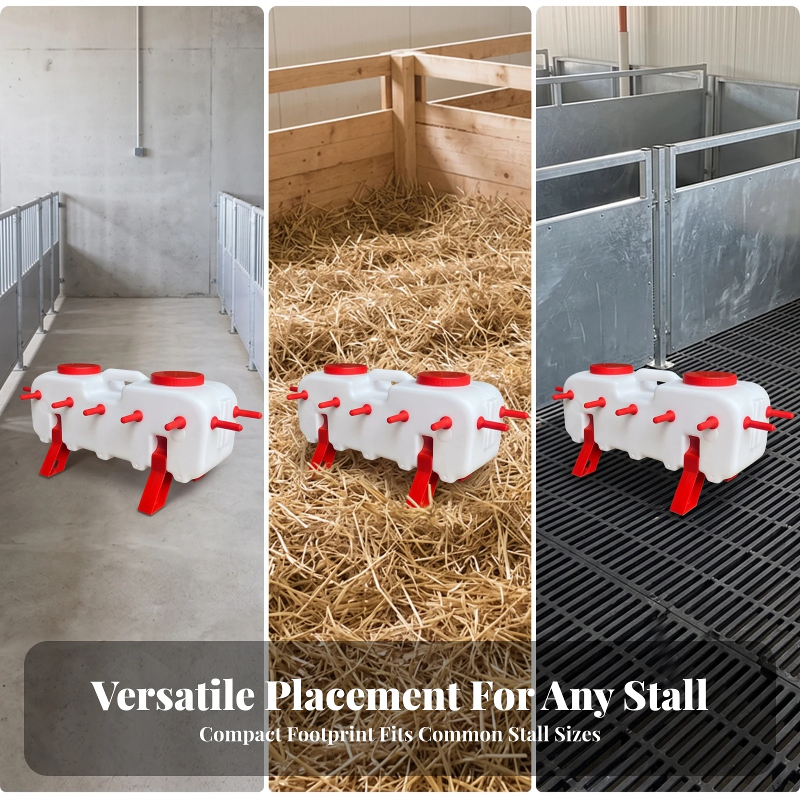 14-Nipple Nursing Tank Multi Head Lamb Milk Feeders Piglet Milk Feeder Efficient Feeder with Support Stand Easy to Install