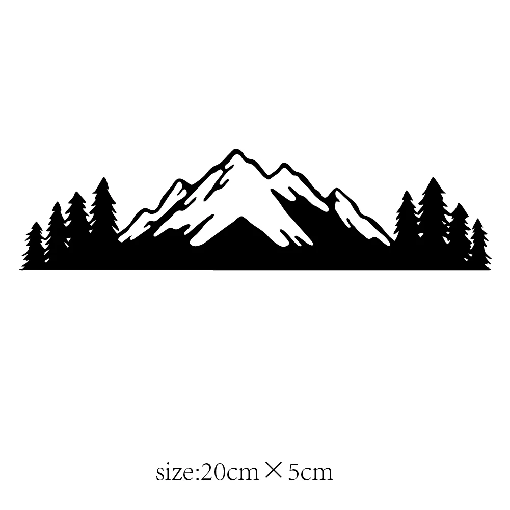 Trees and Mountain Decal Vinyl Stickers For Subaru Forester Outback Ascent Crossstrek,Truck Car Above Emblem Graphic Decals