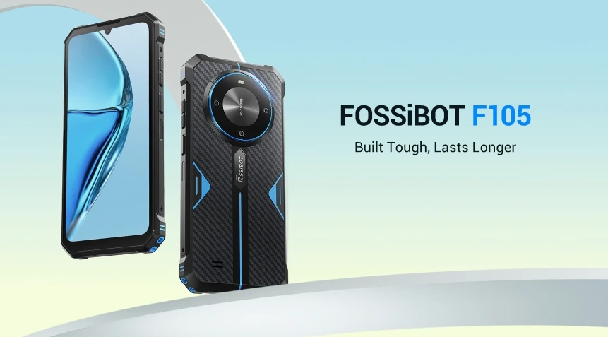 

Fossibot F105, CPU MTK8768 120Hz 6.75 Inches, 2025 Mobile Phone Cost-Effective 4G Three Proof Smartphone, 4GB RAM, 64GB ROM