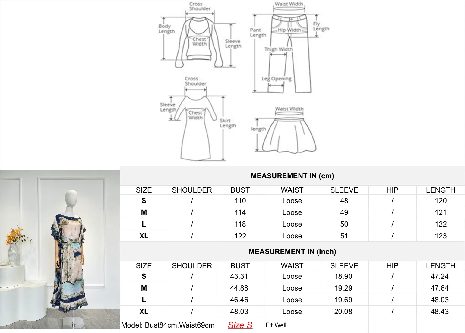 Sukienki midi z krótkim rękawem z nowym wzorem na rok 2025, z czerwonymi kwiatami i nadrukiem rozgwiazd, idealne na imprezy i święta.