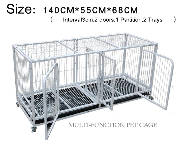 Manufacturers Customizable White Double Iron Dog Cage Cat House Large Pet Breeding Cages animal cages