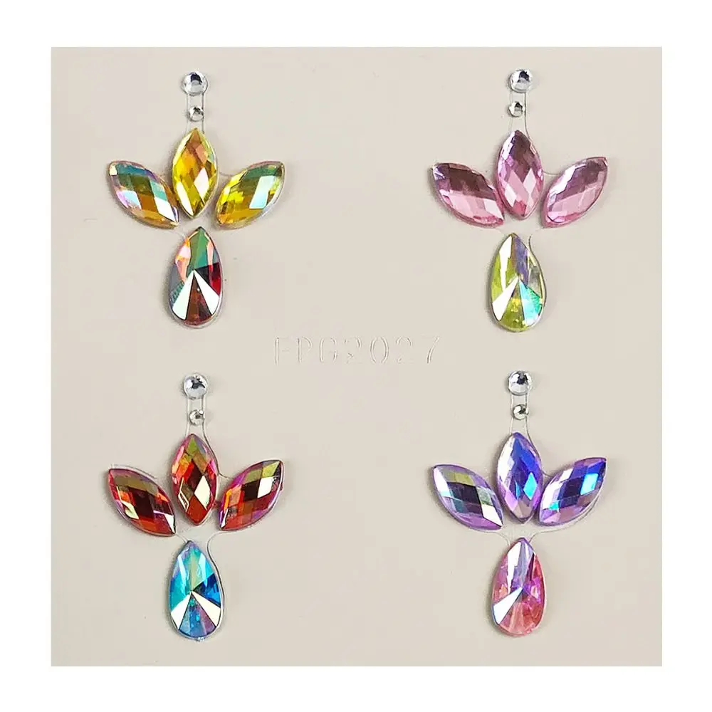 

3D Forehead Tattoo Stickers DIY Colorful Face Body Rhinestone Stickers Fashion Glitter Children Gem Stickers Kids