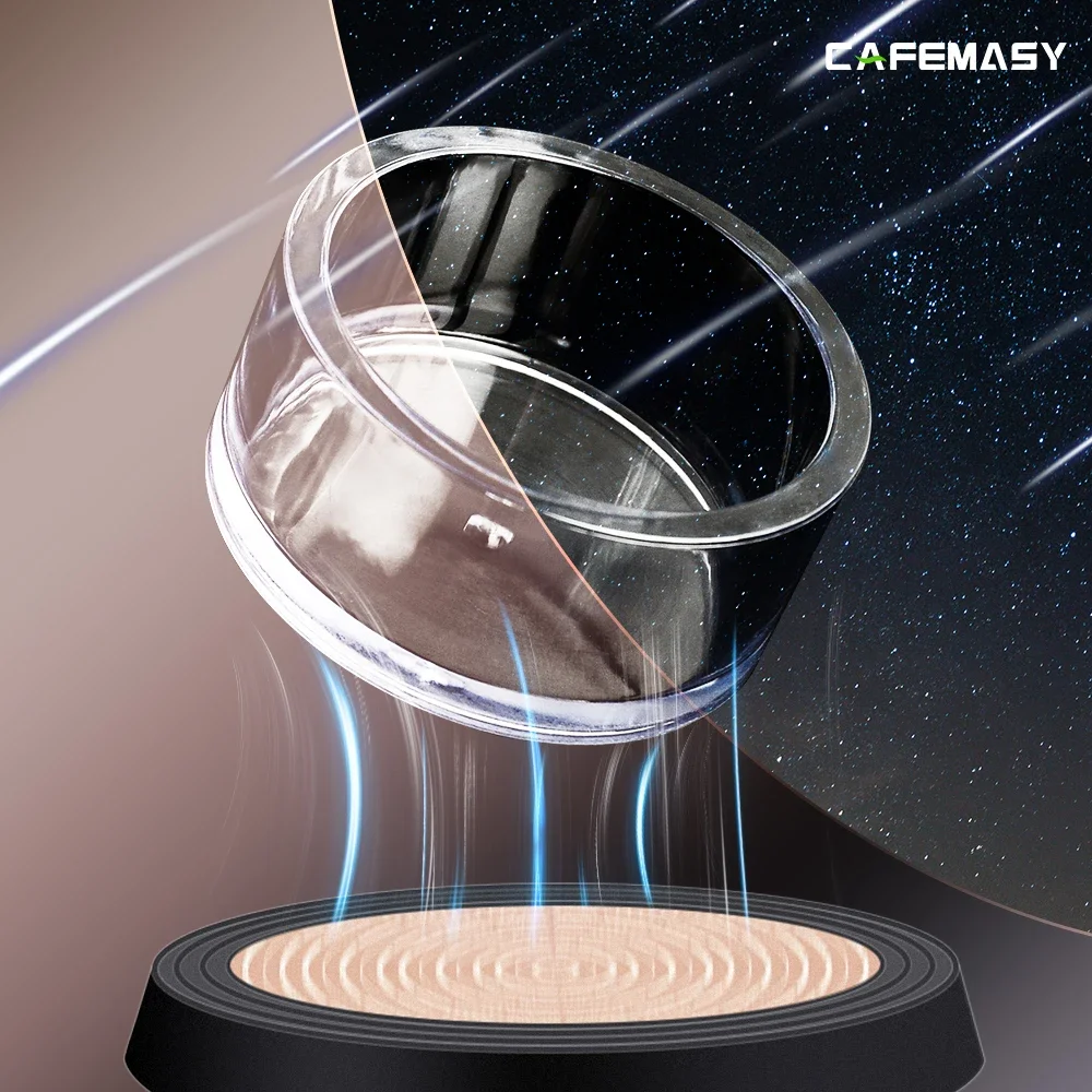 أداة القهوة شفافة 58 مللي متر مسحوق واضح السلطانية القهوة العبث قياس مسحوق السلطانية لمراقبة القهوة تدك Amp توزيع