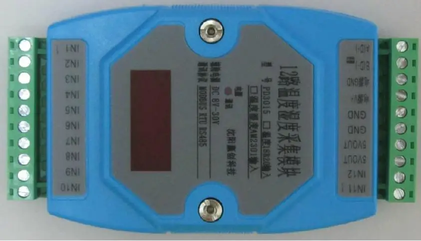 

12-way 18B20 temperature acquisition module AM2301 temperature and humidity collector module patrol table 485