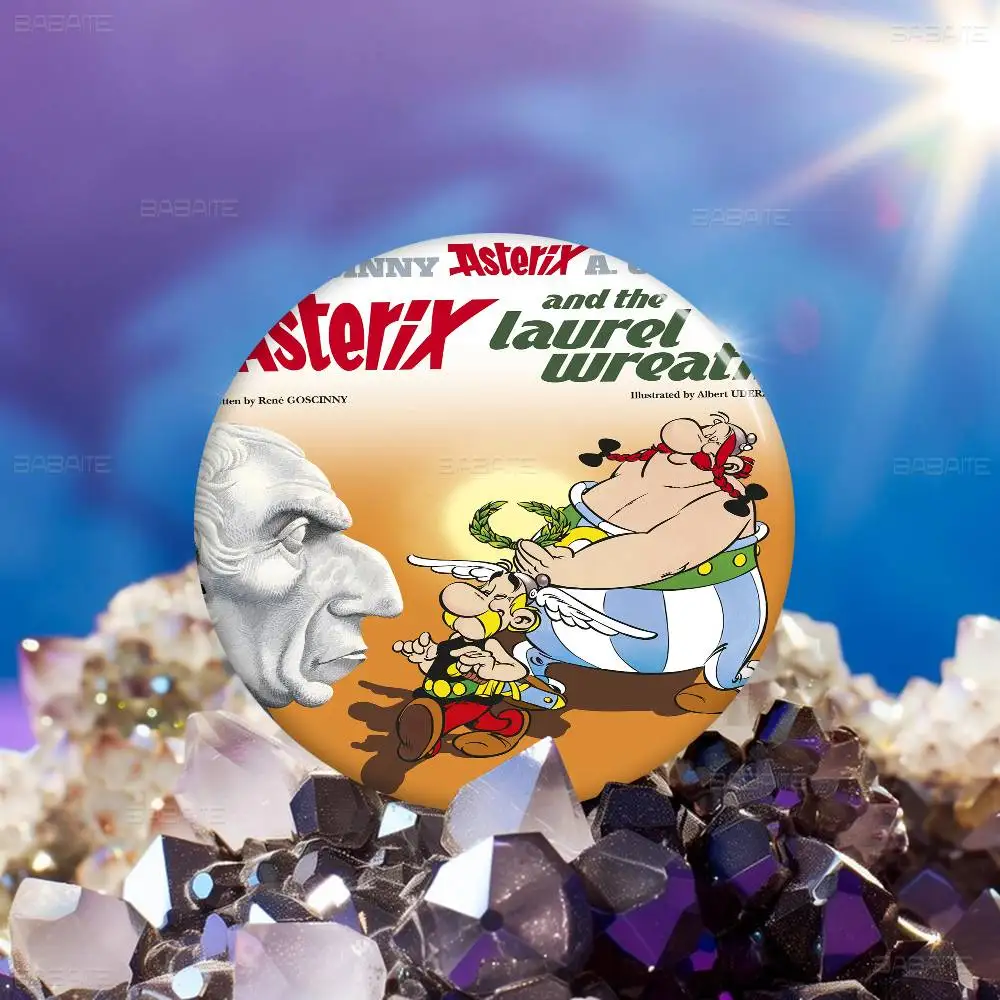 Animation Asterix Abzeichen Kreative Weißblech Soft Button Pins Tier Icon Brosche Revers Rucksack Abzeichen Zubehör Pin