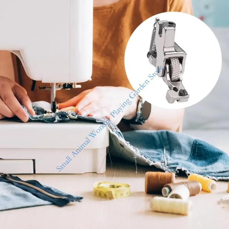 C9GC Sewing Machine Presser Foot Adjustable Height Steel Metal Flatbed Roller Presser