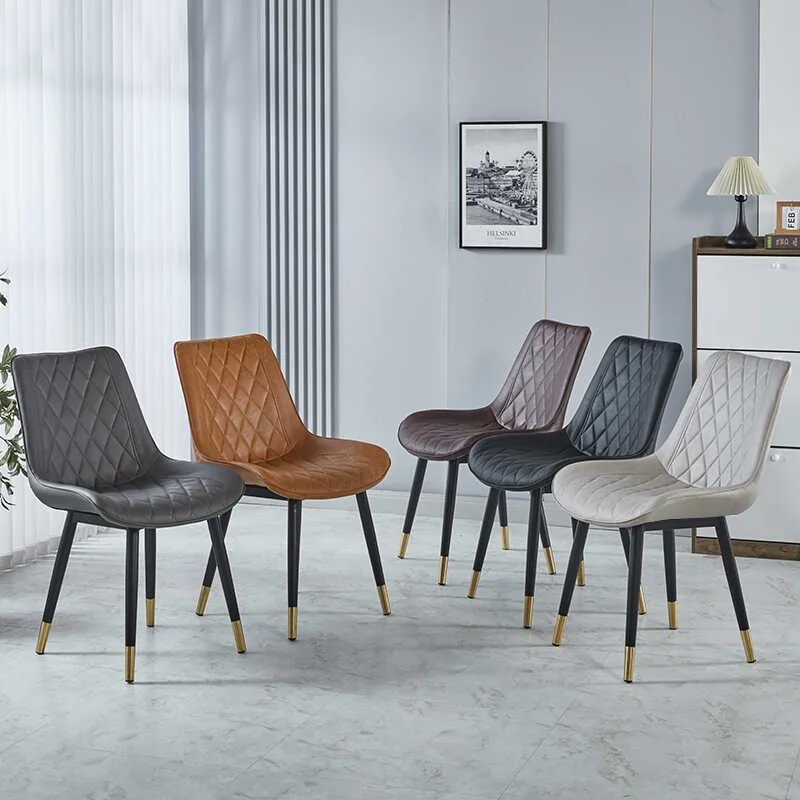 Nordic Modern Minimalist Upholstered Dining Chair Luxury Soft Backrest Leisure Negotiation Chair for Home Hotel Restaurant view 3