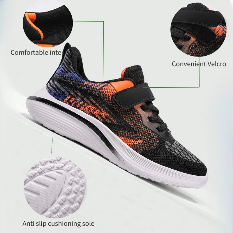 Fashion Kids Running Shoes Boy Sneakers Casual Tennis Sneaker Girls Sports Shoes for Children Mesh Breathable Walking Shoe