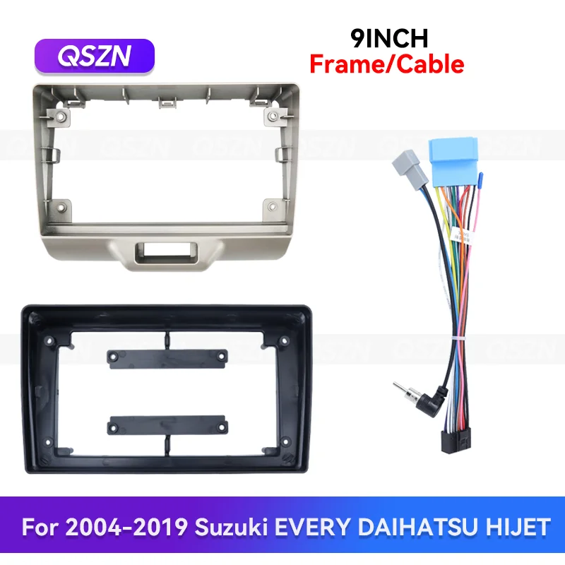 

QSZN 9-дюймовый для Suzuki EVERY DAIHATSU HIJET 2004-2019 Android автомобильная мультимедийная радио панель стерео рамка комплект жгутов проводов