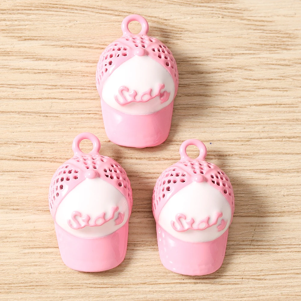 Tusember 5 Stück Niedliche Emaille Kawaii 3D Pantoffel- und Hutanhänger für Ohrringe, Halsketten, Armbänder, DIY-Schmuckherstellungszubehör – Detail 19