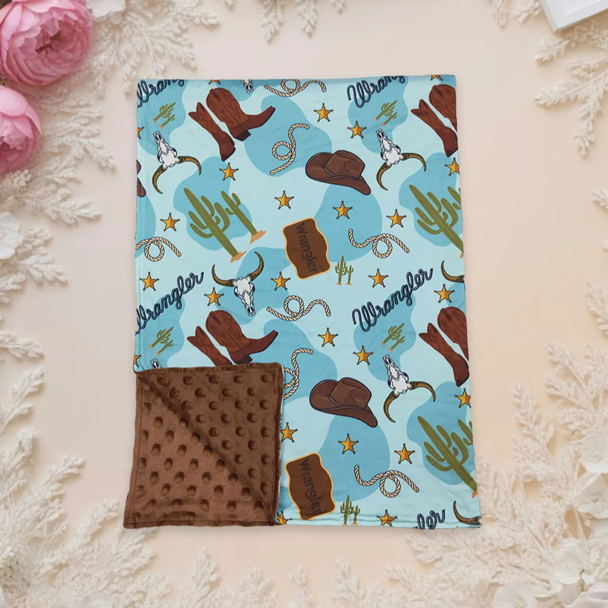 

Детские сапоги в стиле вестерн для малышей, детские одеяла с кактусом, мягкие бутиковые постельные принадлежности, флисовые фланелевые детские тонкие одеяла, оптовая продажа