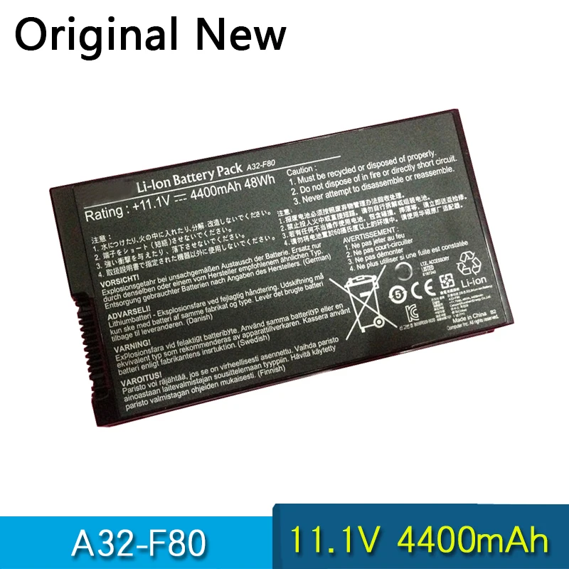 Bateria para computador portátil, novo, original, para asus drive f8, f80, f80h, f80l, f81, f83, f50, n80, n81, x61, x82, x83, x80, x85, x85l, x88