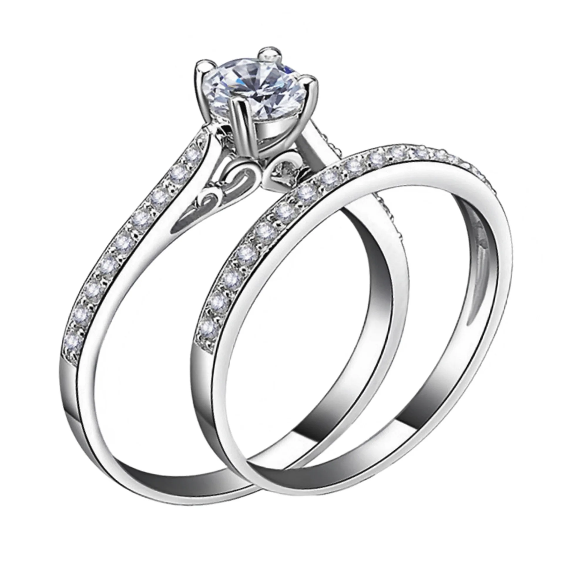 خاتم Lihong من الفضة الإسترليني عيار 925 مرصع بالزركون للنساء والأزواج وإكسسوارات عصرية لحفلات الزفاف أو الذكرى السنوية #3