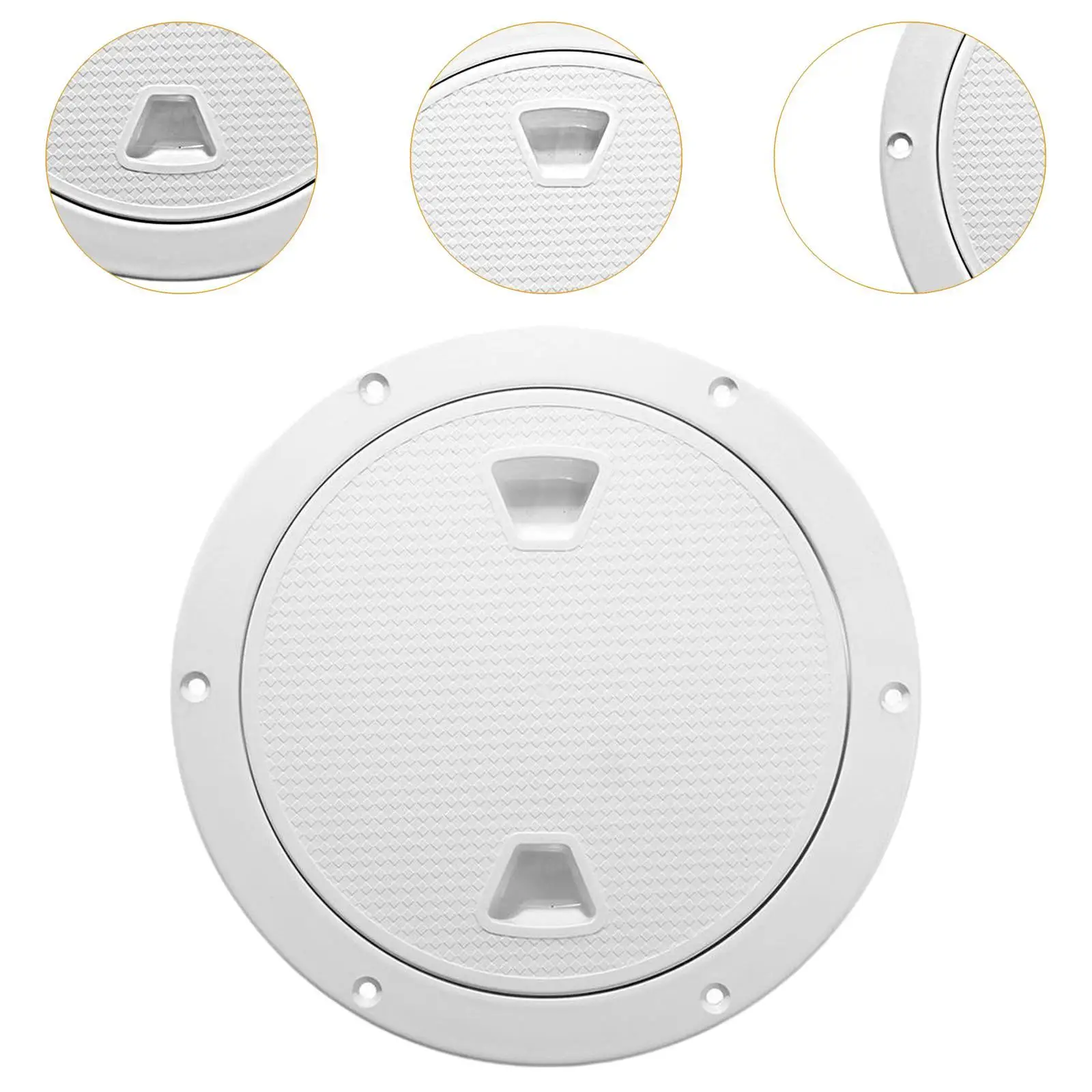 Boat Hatch Cover Ships White with Stainless Steel Screws Round RV Non Slip