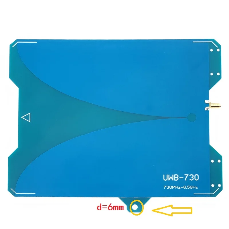 Antena direcional de banda larga de r101c 6.5ghz UWB-730 anúncios altos do ganho-antena b 730mhz-transmissão de imagem do uav de 6.5ghz