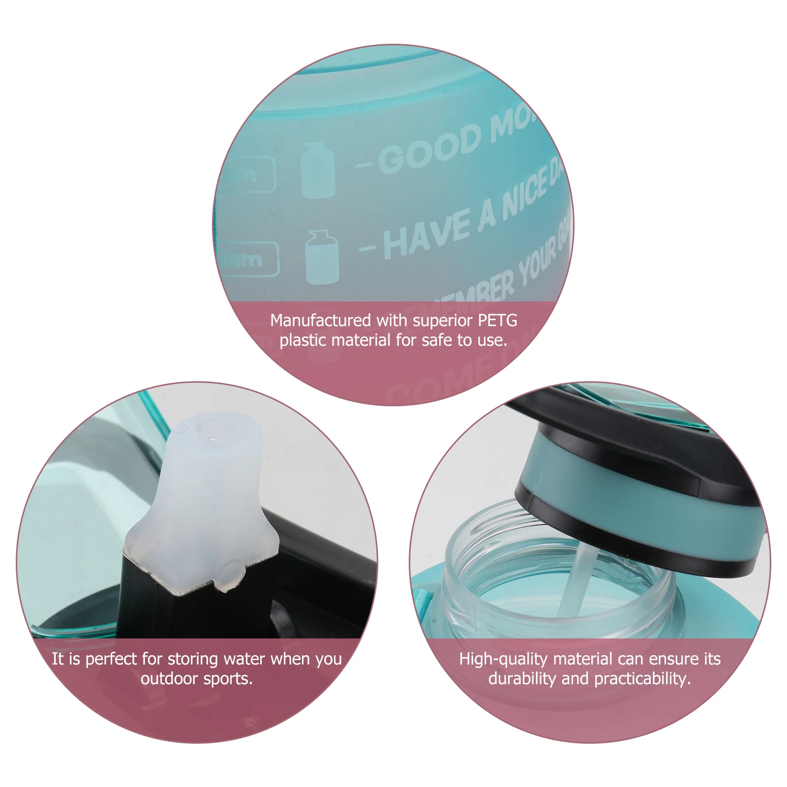 

1pc 3.78L Gradient Petg Plastic Water Bottle Lightweight Portable Sports For Camping Hiking Picnic Outdoor Travel Gift