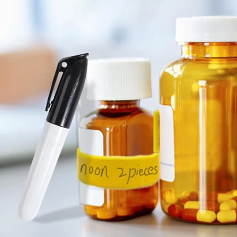 Clip per bottiglia di medicina, clip per etichetta per bottiglia di medicina, medicina facile da identificare - bottiglia con etichetta