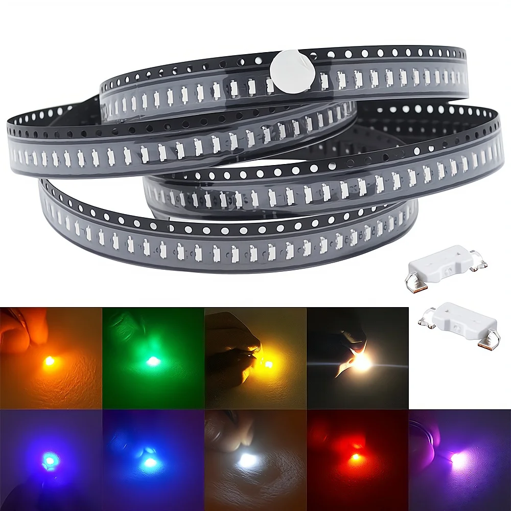 100 pz 3.3 V Super Luminoso 335 1210 SMD Chip LED Rosso Giallo Verde Bianco Arancione RGB Viola Rosa Luci Diodo Emettitore atmosfera