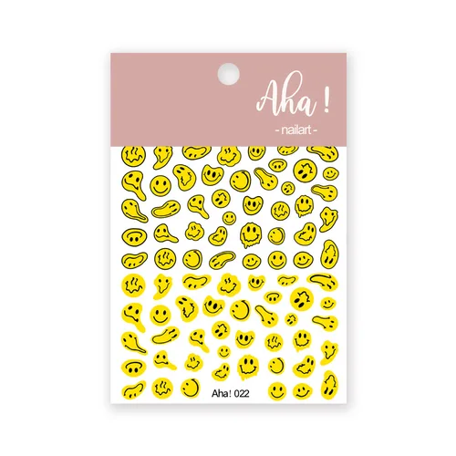 Imagen 2 del producto Nlail pegatinas artísticas 3D con sonrisa amarilla, calcomanías para uñas, cara sonriente, Manicura, Diseño japonés, calcomanías para uñas bonitas, accesorios