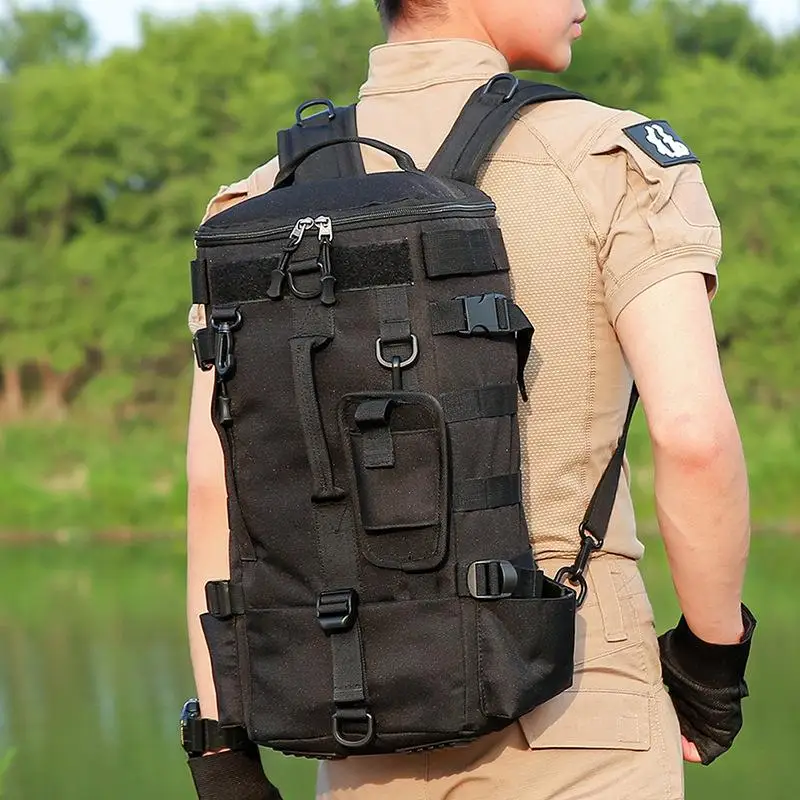 Tactical Backpack Large Capacity Waterproof Hiking Rucksack Multifunctional Camping Mountaineering Fishing Lure Bag Outdoor