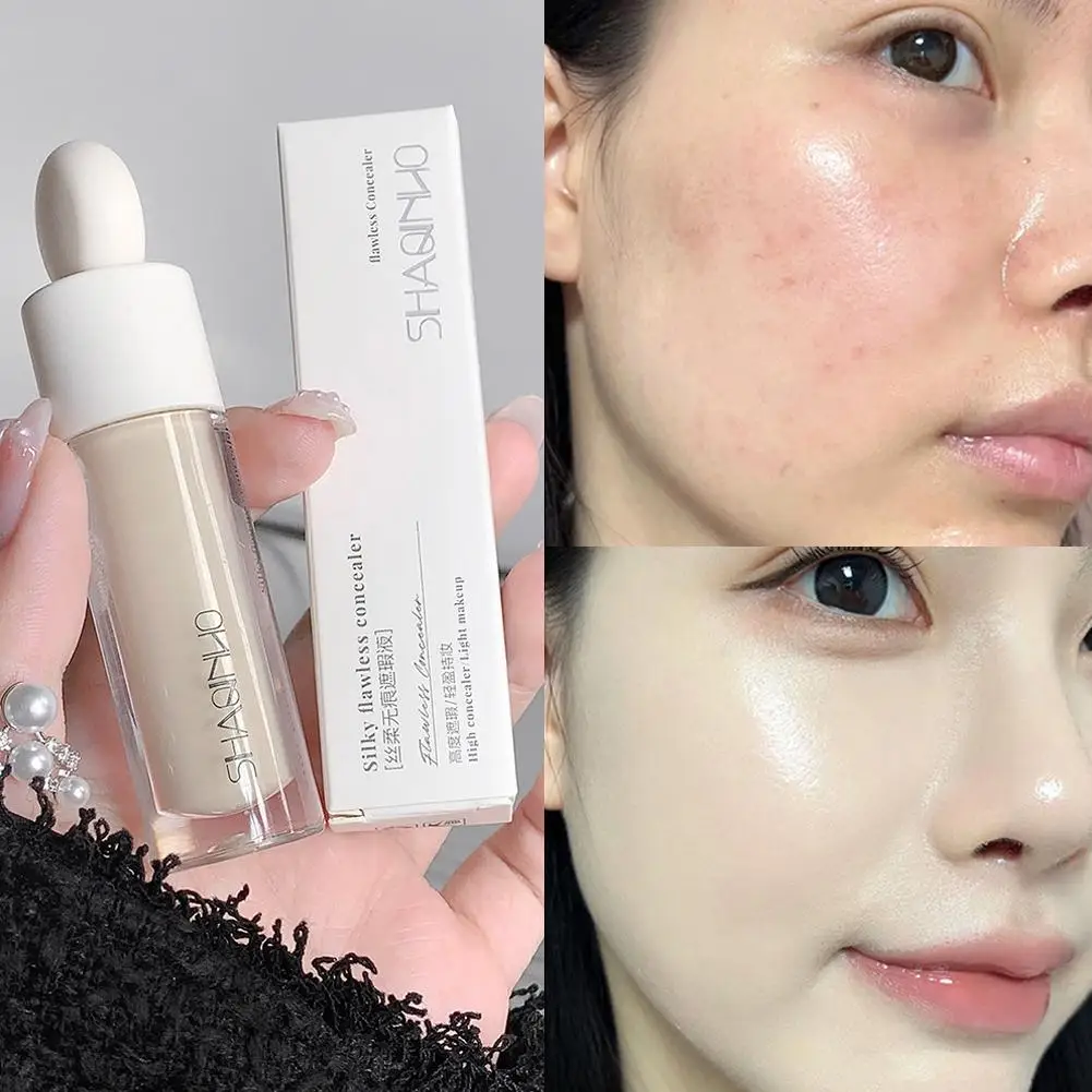 Hoog Bedekkende Concealer Crème Textuur Covers Acne Marks Donkere Gezicht Make-Up Gezicht Fleuren Vloeibare Cirkels Blijvende Cosmetische Conc Q7b6