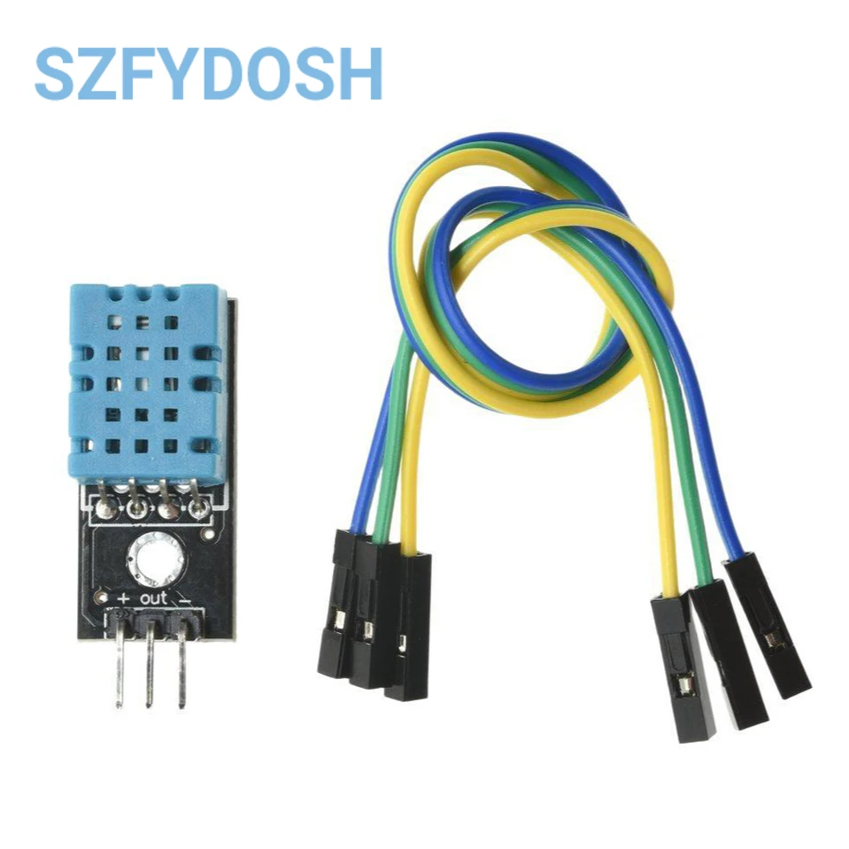 مستشعر درجة الحرارة والرطوبة الرقمي DHT11 LED وحدات مجلس اللبنات الإلكترونية مع خط دوبونت لاردوينو لتقوم بها بنفسك