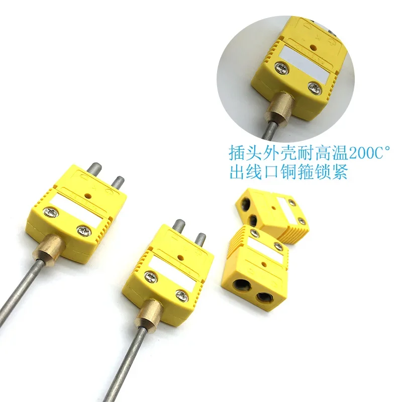 Type K Armored Plug Thermocouple, Bendable Temperature Probe, Temperature Sensor 1pcs