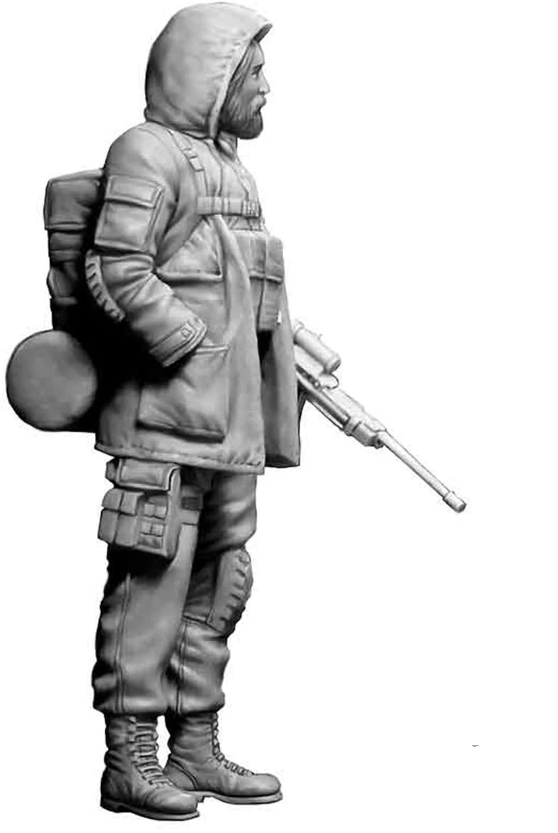 1/35 Scale Die-cast Resin Figure Model Assembly Kit Desert Battle Male Leader Character Model Assembly Toy Unpainted